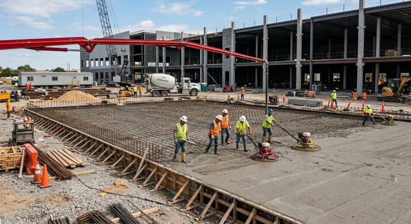 Commercial Slab Construction in Toledo, OH